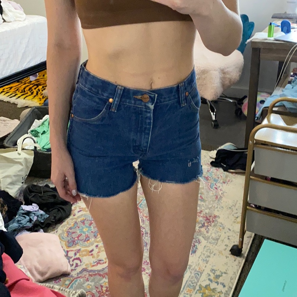 Wrangler High-waisted denim shorts